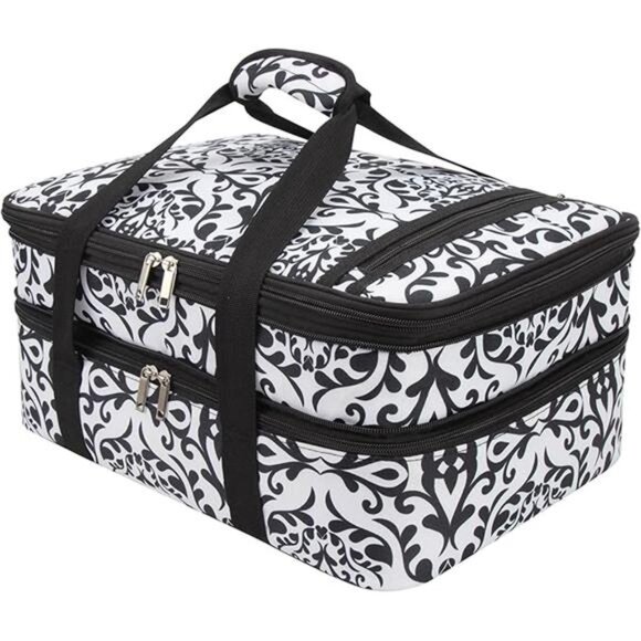 Double Decker Insulated Casserole Dish Bag - Food Carrier for Hot or Cold - Picture 7 of 7